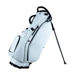 5 Way Divider White PU Leather Golf Stand Bag