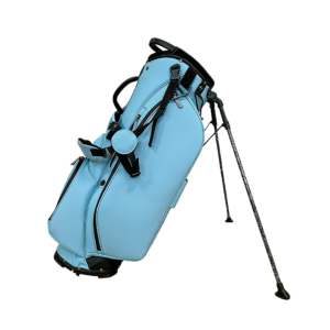 Custom 5 Way Waterproof Blue Leather Golf Stand Bag