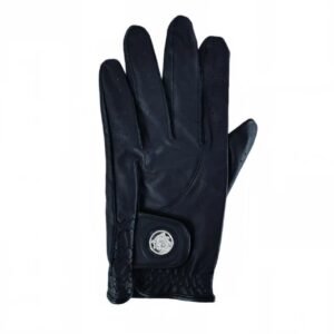 Custom Black Cabretta Leather Golf Gloves with Logo