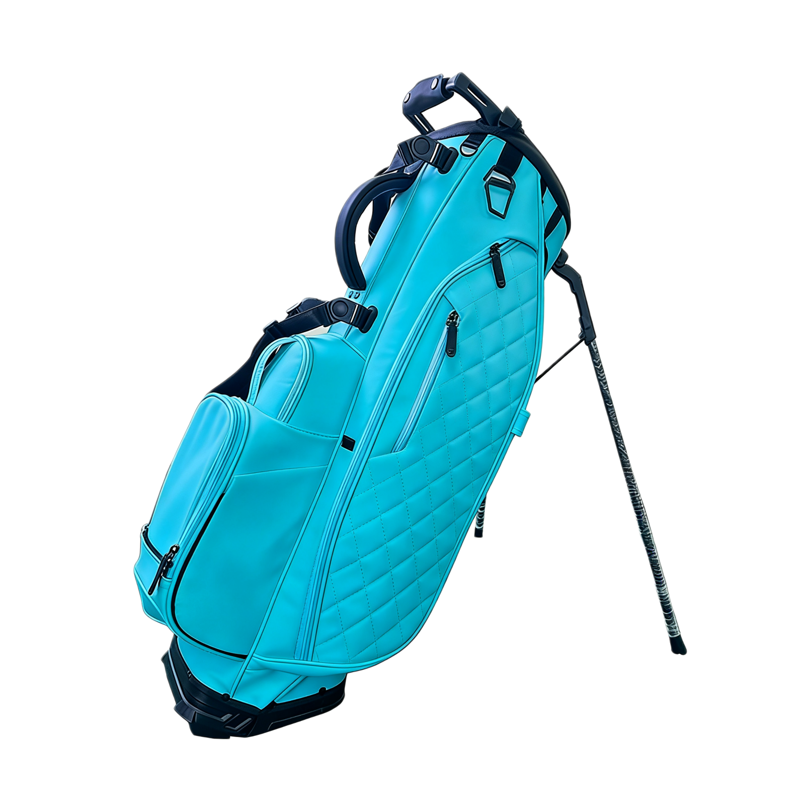 Custom Lightweight Blue Leather Golf Stand Bag