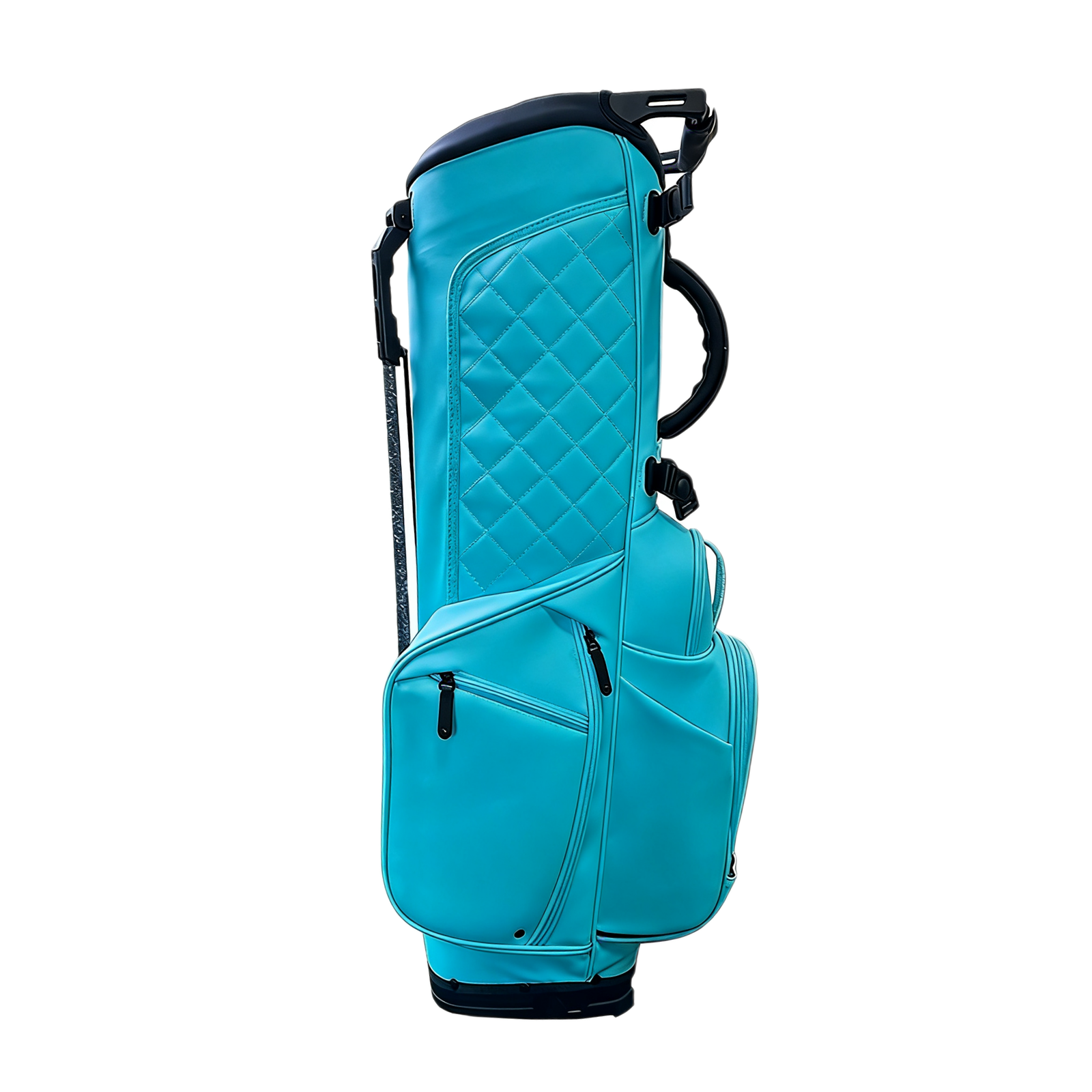 Custom Logo on Blue Leather Golf Stand Bag