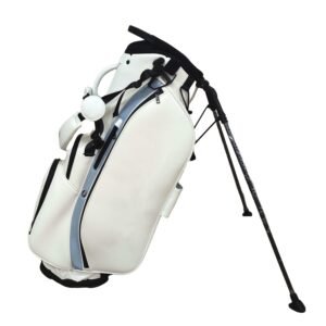 Custom White and Blue Leather Golf Stand Bags