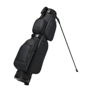 Personalized Black Leather Sunday Golf Stand Bags