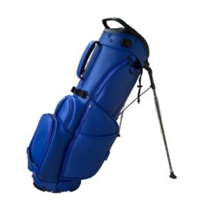 Personalized Navy Blue Leather Golf Stand Bags