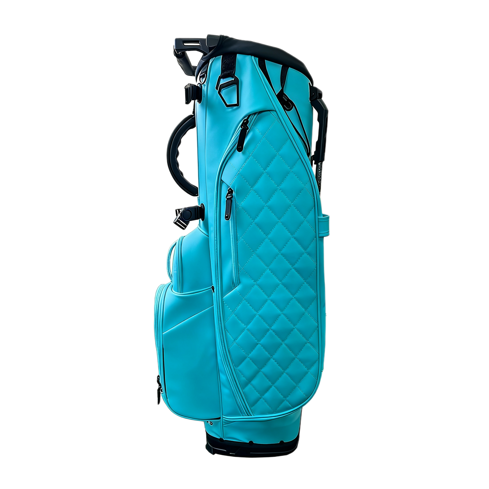 Premium Blue Leather Texture of Lightweight Golf Stand Bag