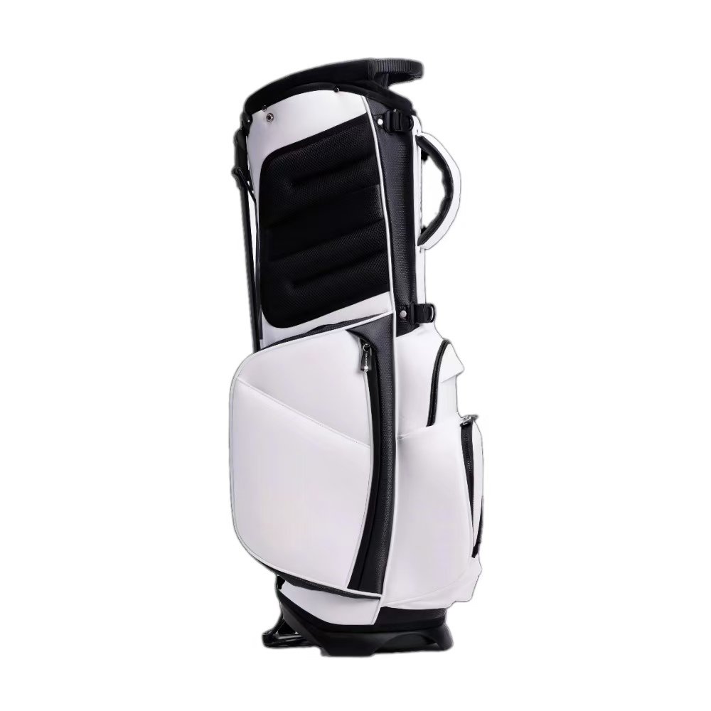 Custom 7 Way White Leather Golf Bags for Sale 4 Premium White Leather Surface of Custom Golf Bag