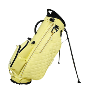 B2B Yellow PU Leather Golf Stand Bag for Ladies