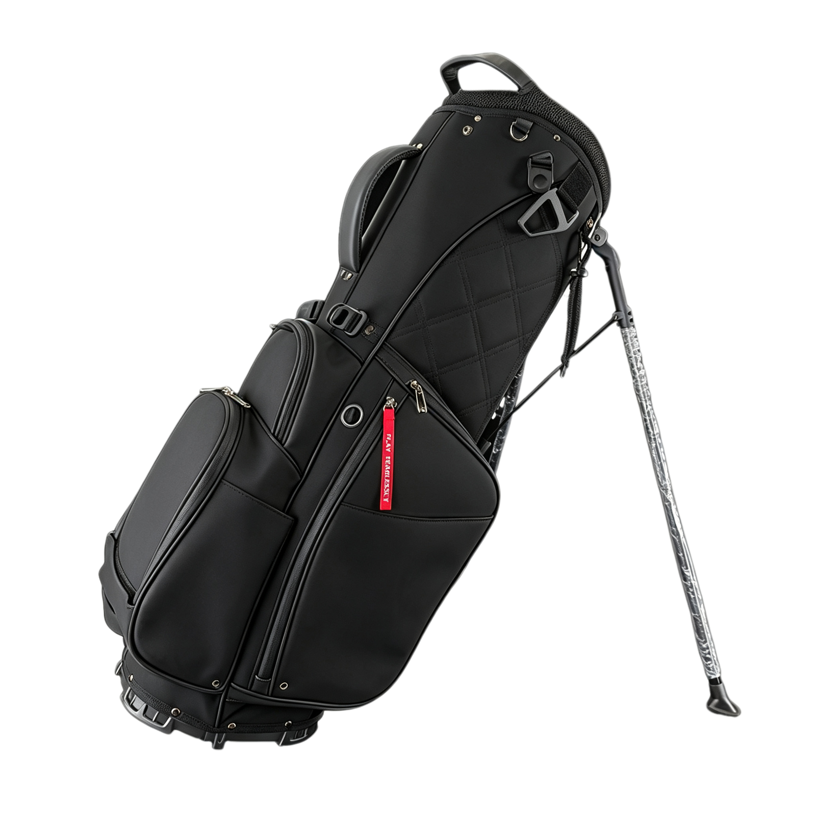Black PU Leather Golf Stand Bags B2B