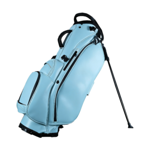 Custom 5 Way Waterproof Blue Leather Golf Stand Bags