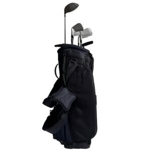 Custom 6 Way Black Nylon Golf Stand Bags Wholesale