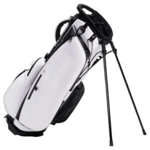 Custom 7 Way White Leather Golf Stand Bags B2B