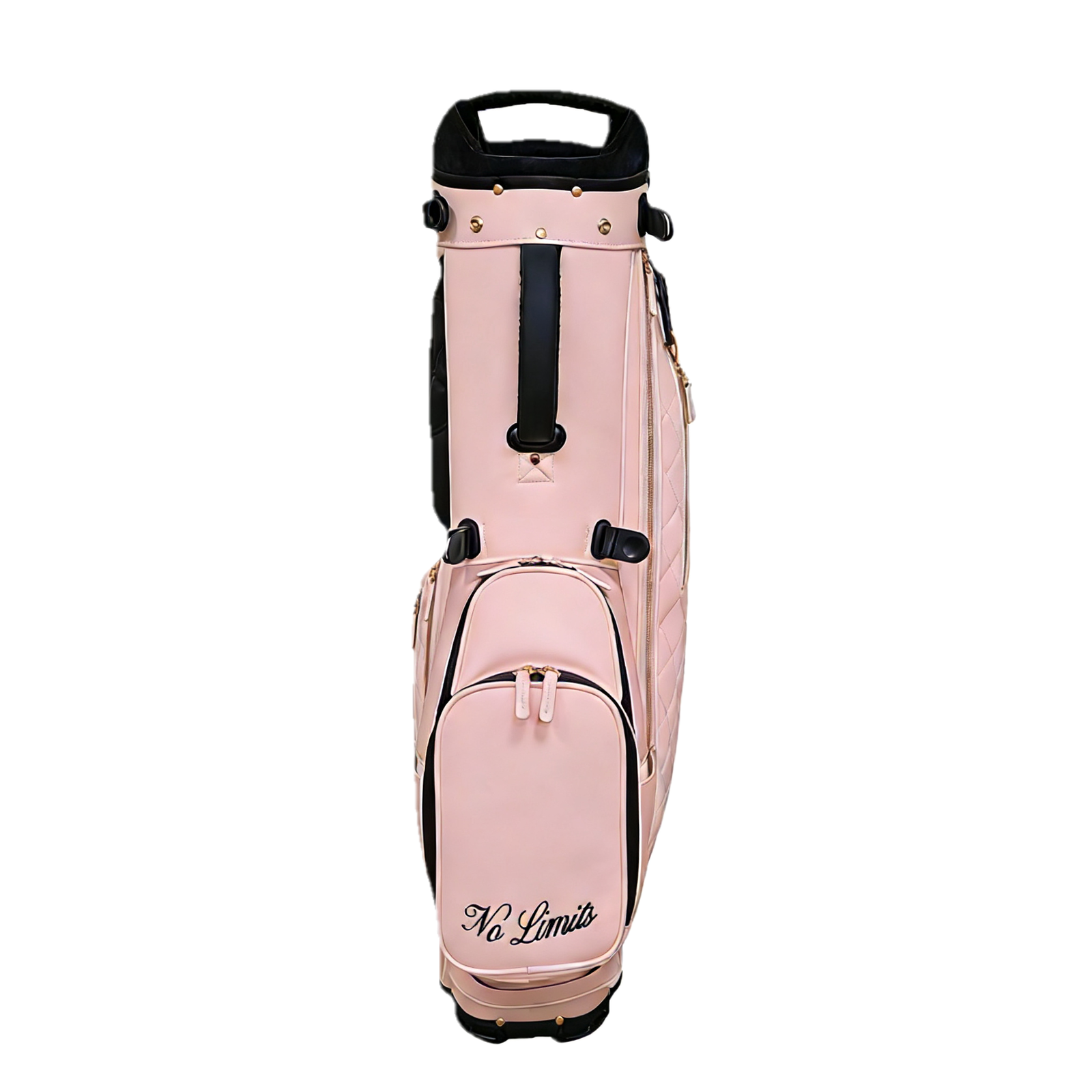 Custom Logo Position of Pink PU Golf Bag