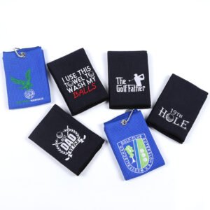 Custom Waffle Microfiber Embroidered Golf Towels