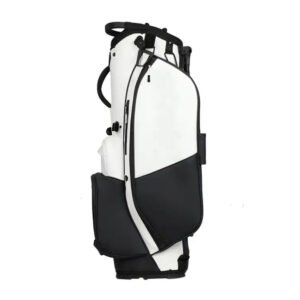Custom White and Black Leather Golf Stand Bags B2B