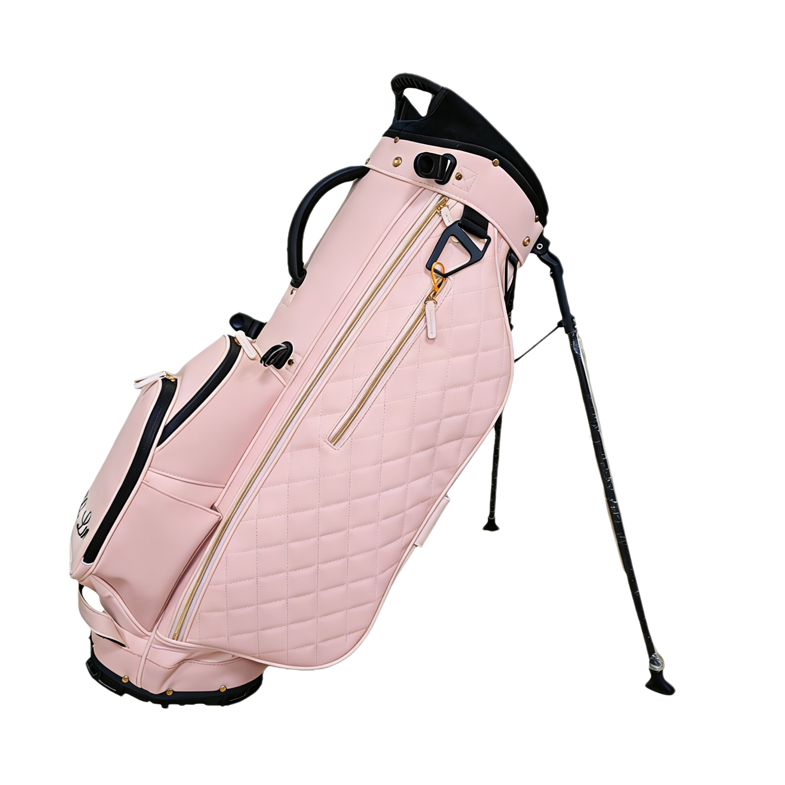 Lightweight Pink PU Leather Golf Stand Bag B2B