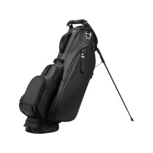 Personalized Black Matte Leather Golf Stand Bags
