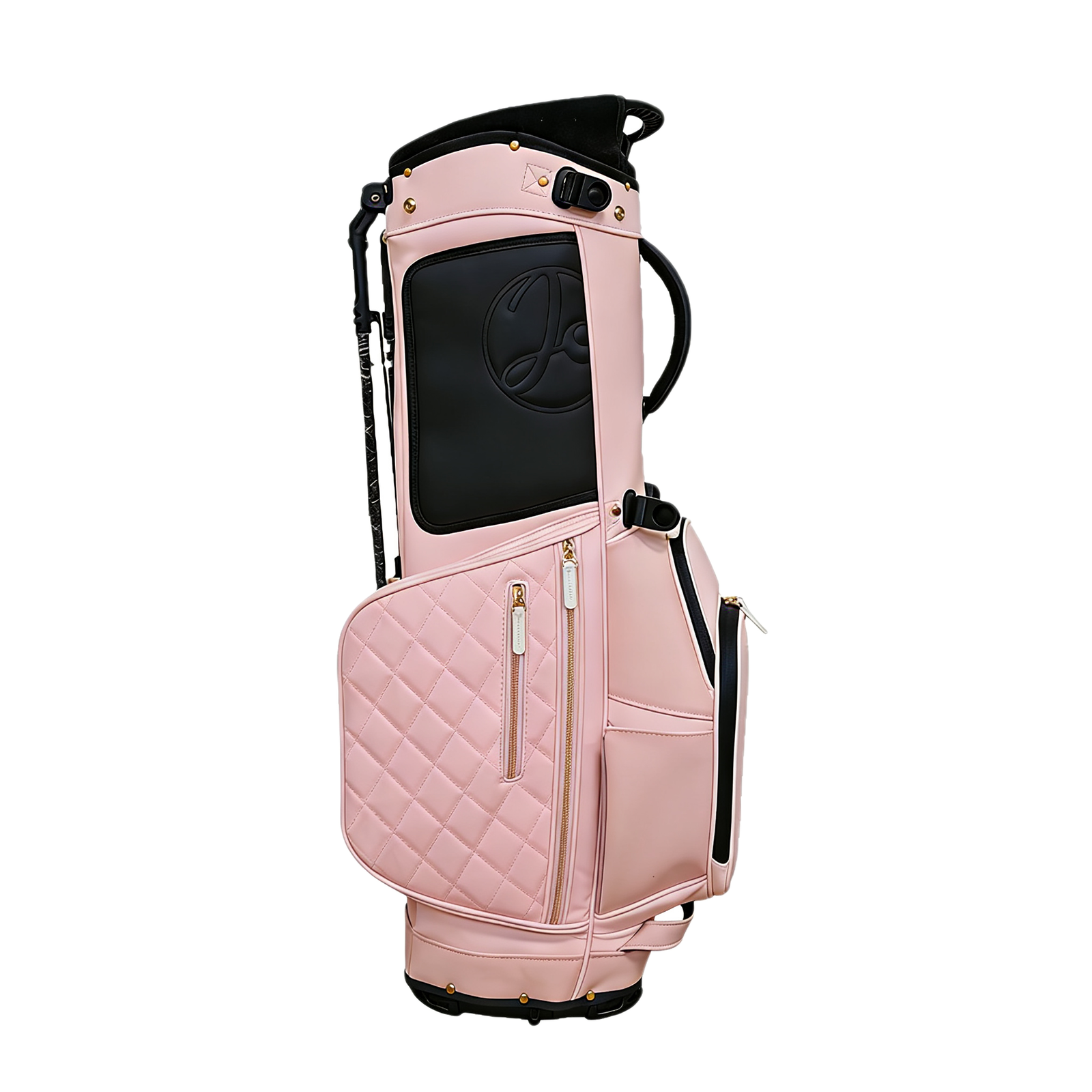 Pink PU Leather Texture of Ladies Golf Bag