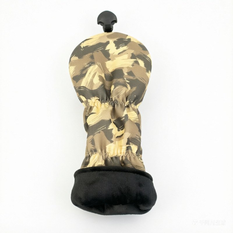 Camo Wood Leather Golf Headcover Factory 2 Custom Desert Camo Print On Driver Headcover