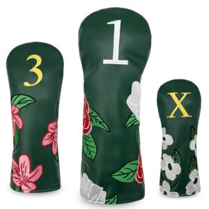 Custom Embroidered Leather Golf Wood Headcovers