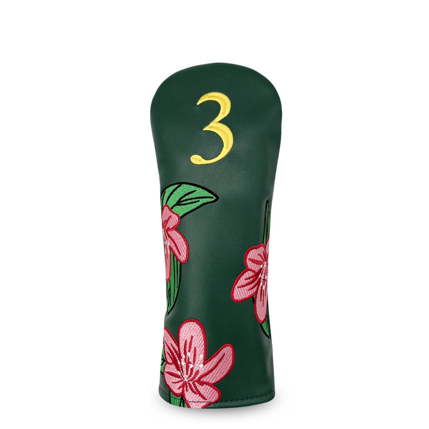Custom Embroidered Leather Golf Wood Headcovers 2 Custom embroidered pattern leather golf wood headcovers