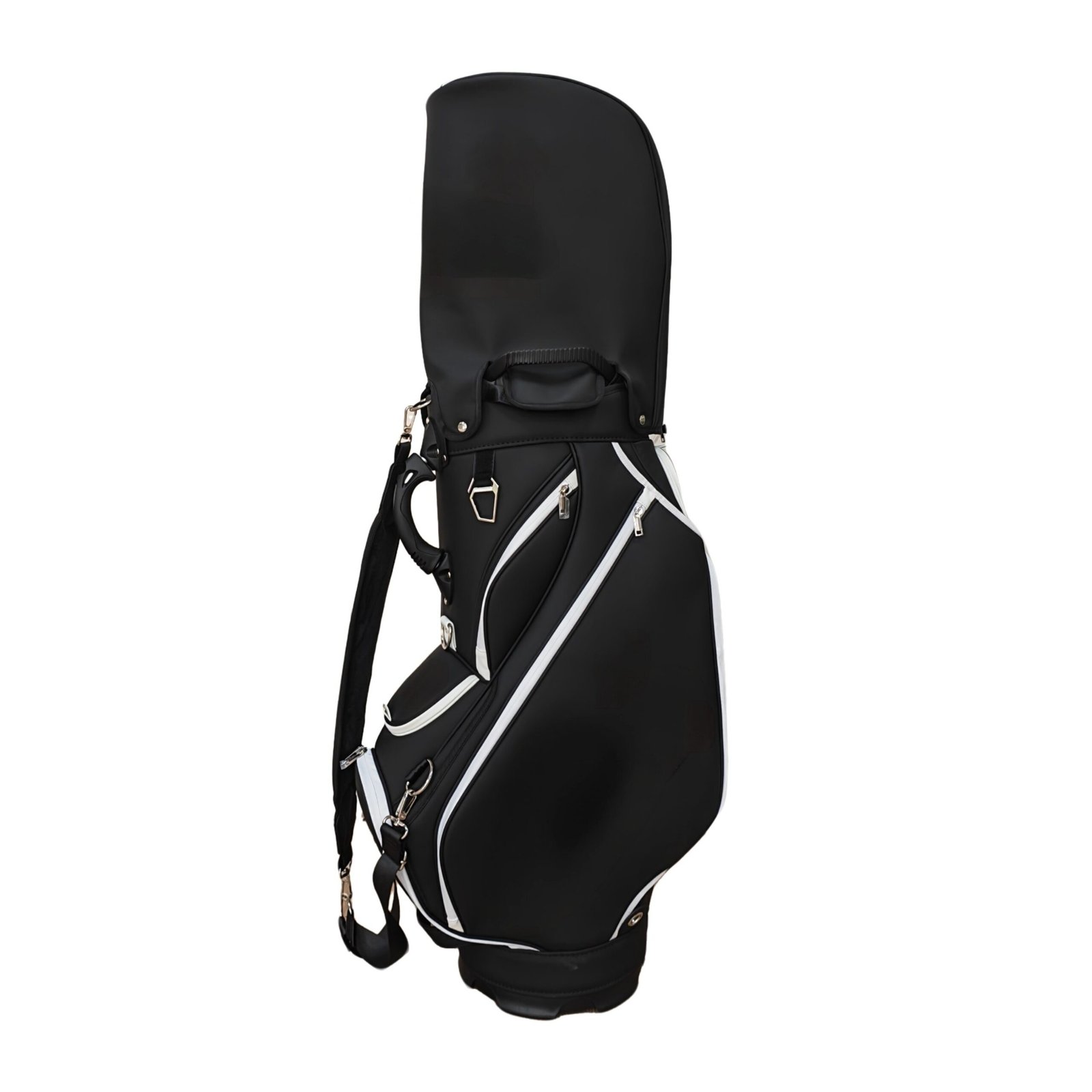 Custom Embroidery PU Leather Golf Staff Bags Wholesale 6 Detachable Rain Hood For Custom Embroidery Golf Staff Bag