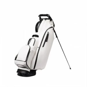 Personlized White Matte Leather Golf Stand Bag