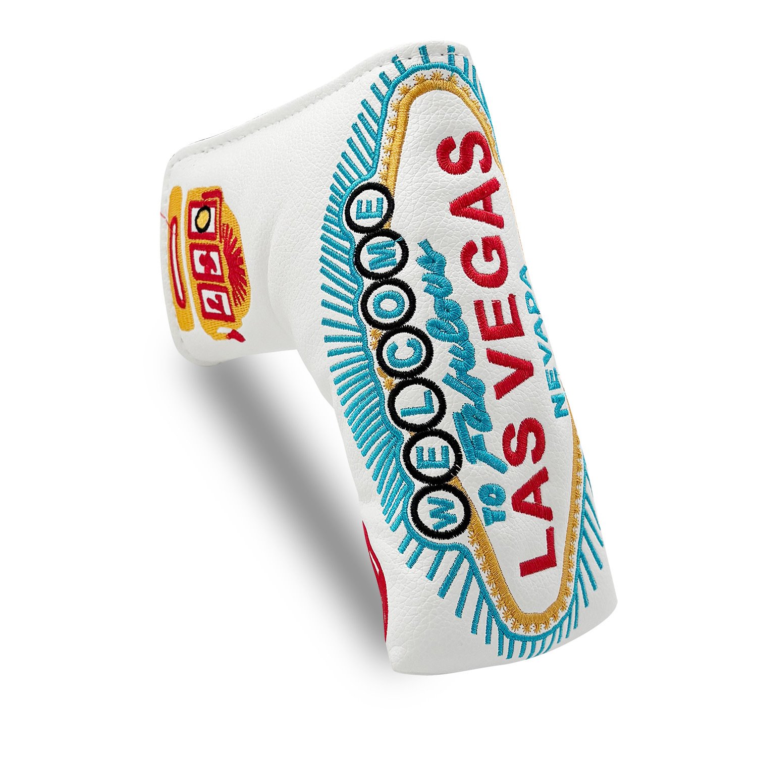 Custom Leather Golf Putter Headcovers Manufacturer 3 Premium PU Leather Putter Head Covers With Embroidery Logo