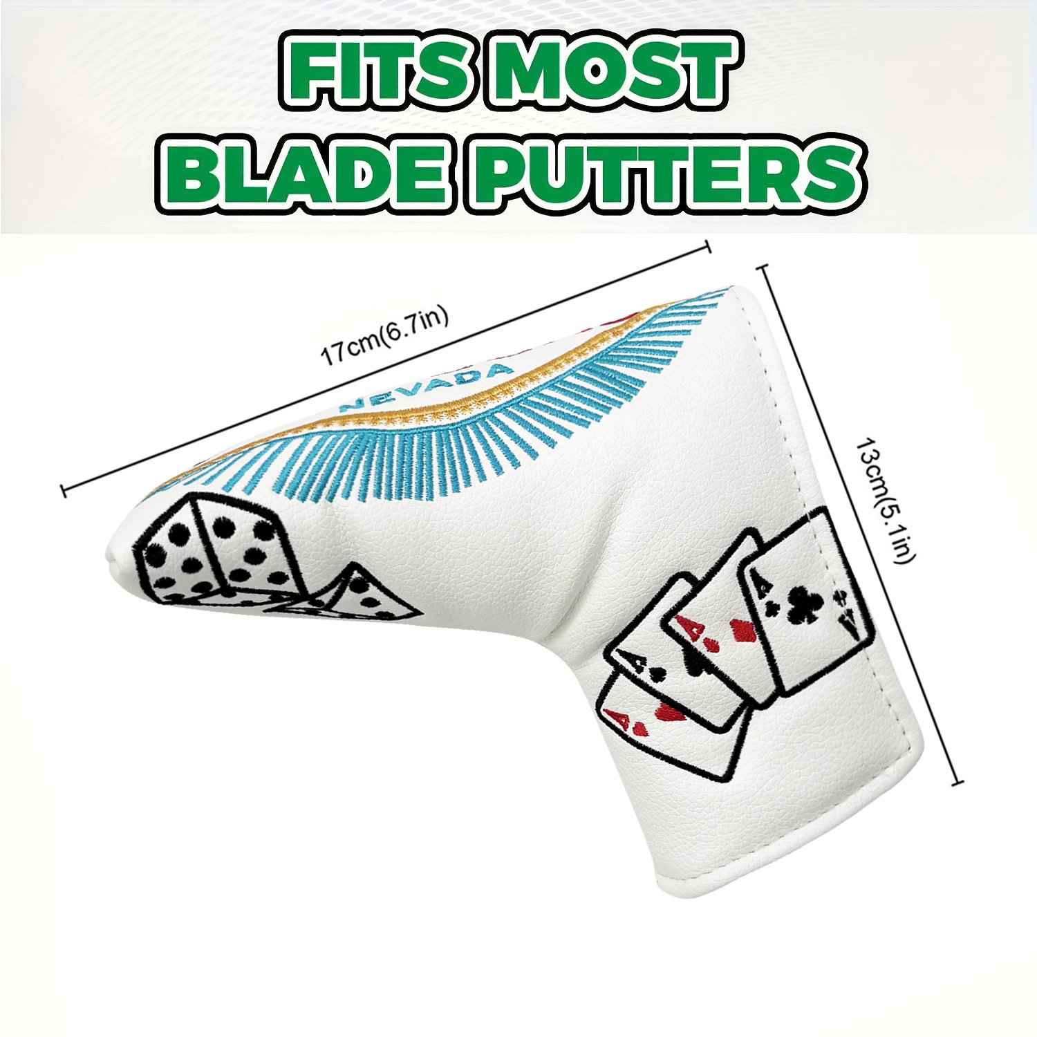 Custom Leather Golf Putter Headcovers Manufacturer 4 Water Resistant Leather Golf Putter Headcovers