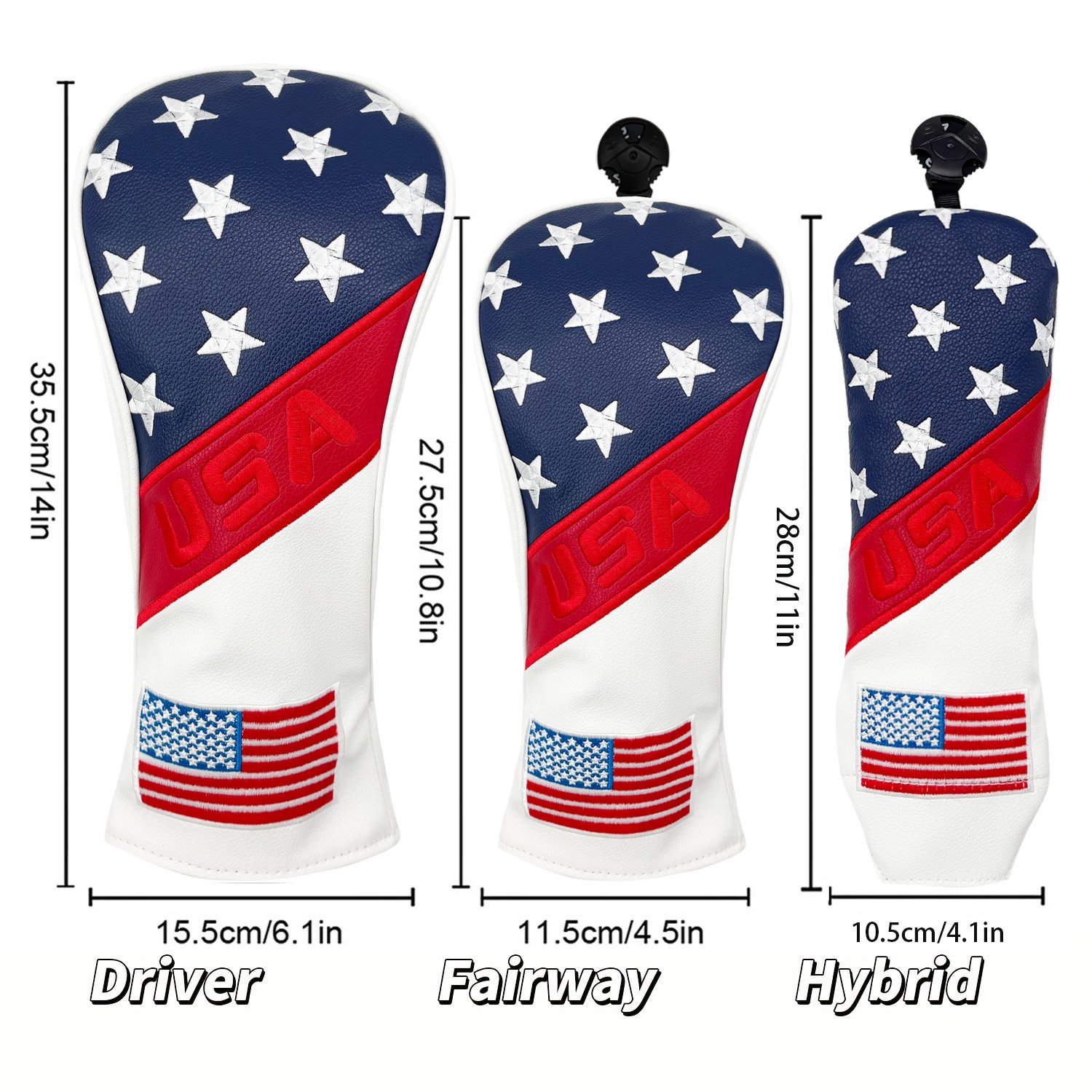Best White PU Leather Golf Head Cover Manufacturers 5 White PU Headcover Manufacturer Driver Fairway Set