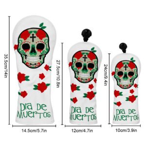Best Skull Embroidery Hybird Golf Headcover Manufacturer