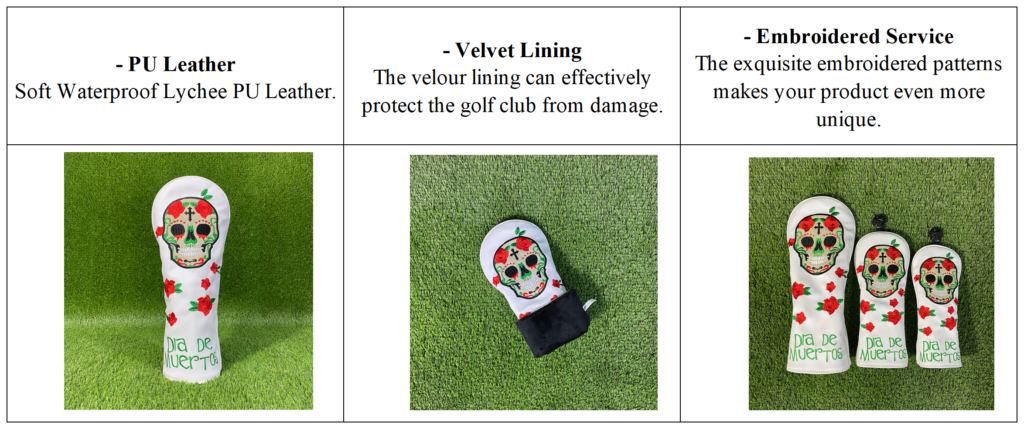 Best Skull Embroidery Hybird Golf Headcover Manufacturer 7 Best Skull Embroidery Hybird Golf Headcover Manufacturer details