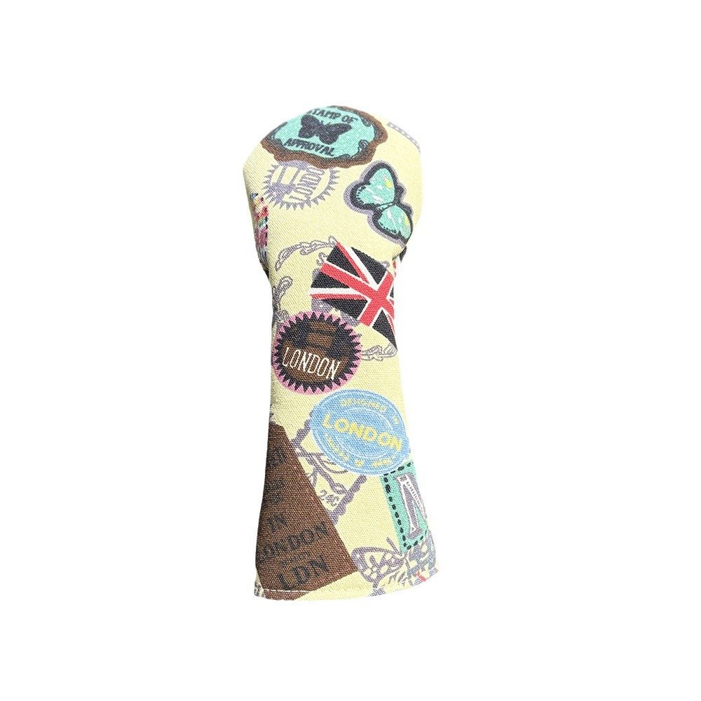 Nylon Printed Logo Driver Golf Headcover Manufacturers 2 Custom Branded Driver Headcover Manufacturers Elastic Bottom