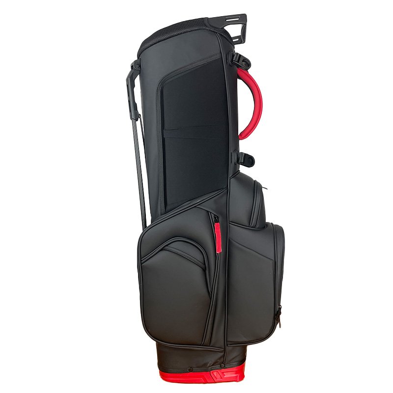 Custom 6 Way Divider Leather Golf Bag Factory 5 Insulated Magnetic Water Bottle Holder Golf Bag Side Pocket With Bottle Inserted
