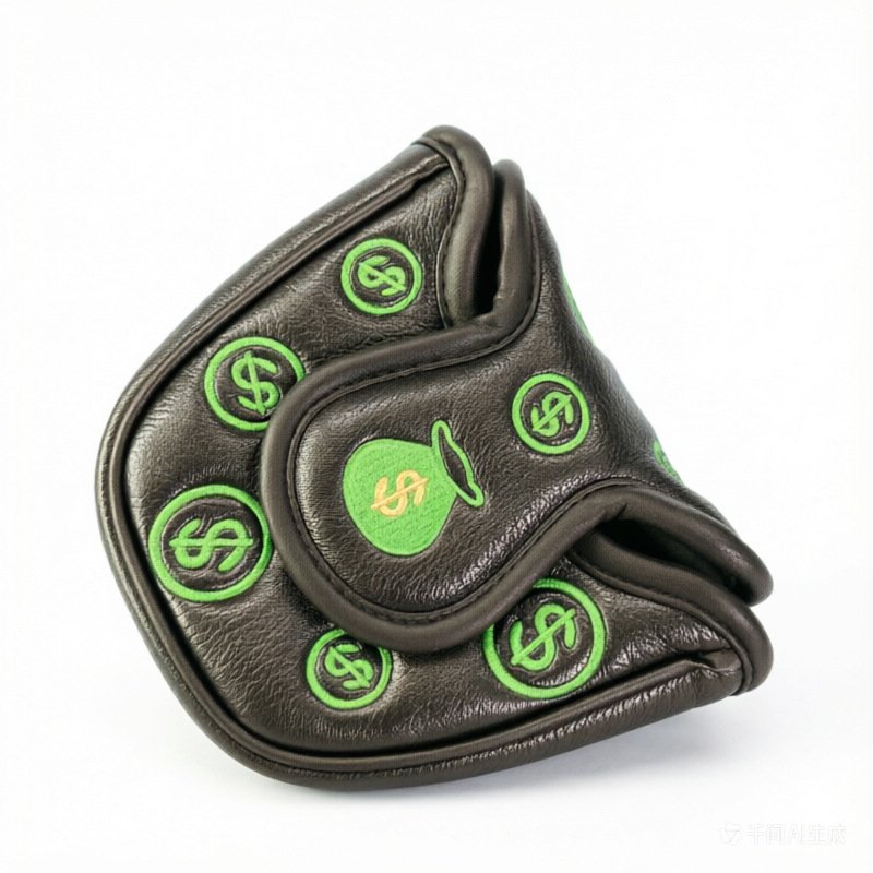 Embroidered Mallet Putter Cover Golf Headcover Factory 2 Magnetic Closure Embroidered Putter Headcover Factory