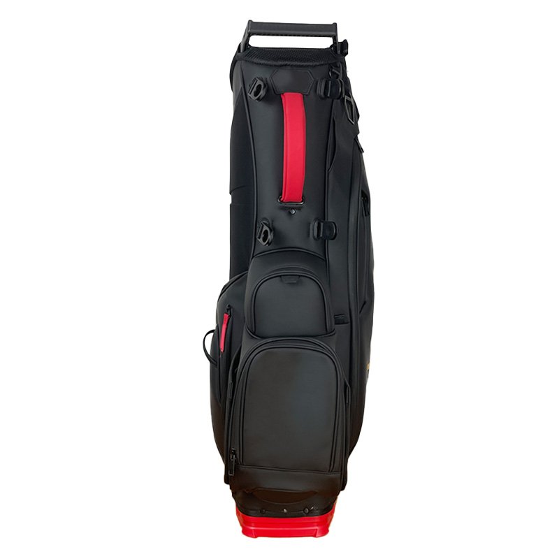 Custom 6 Way Divider Leather Golf Bag Factory 3 Magnetic Rangefinder Pocket Golf Bag Factory With Fleece Lining