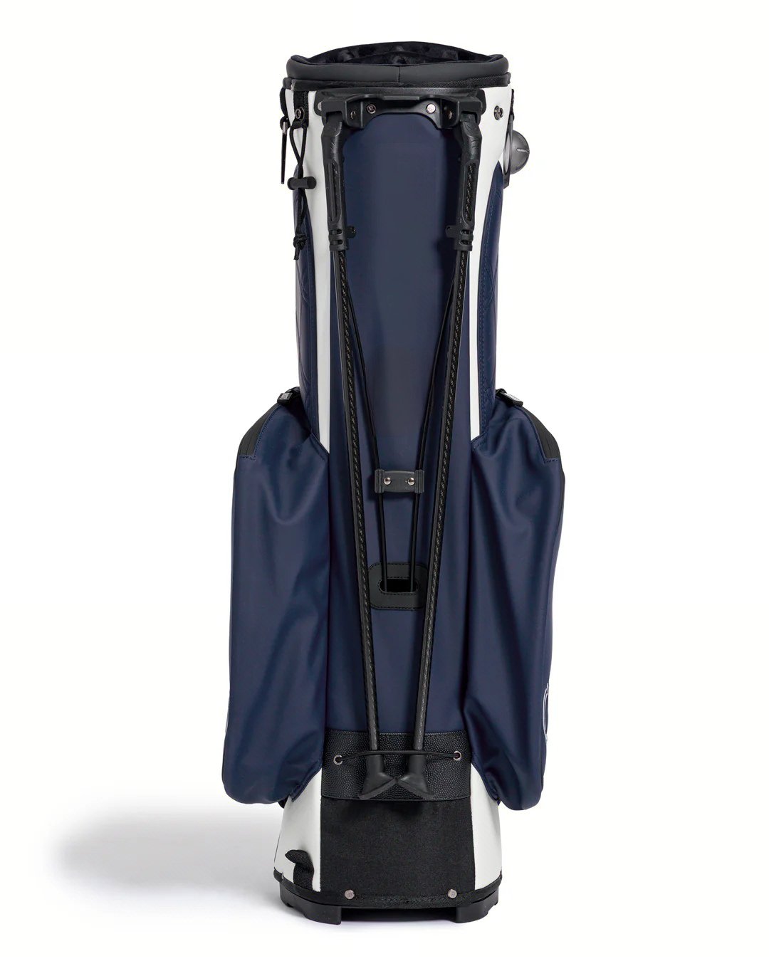 Best 7 Way PU Leather Golf Bag Manufacturer 5 Navy And White Leather Golf Bag With 10 Pockets