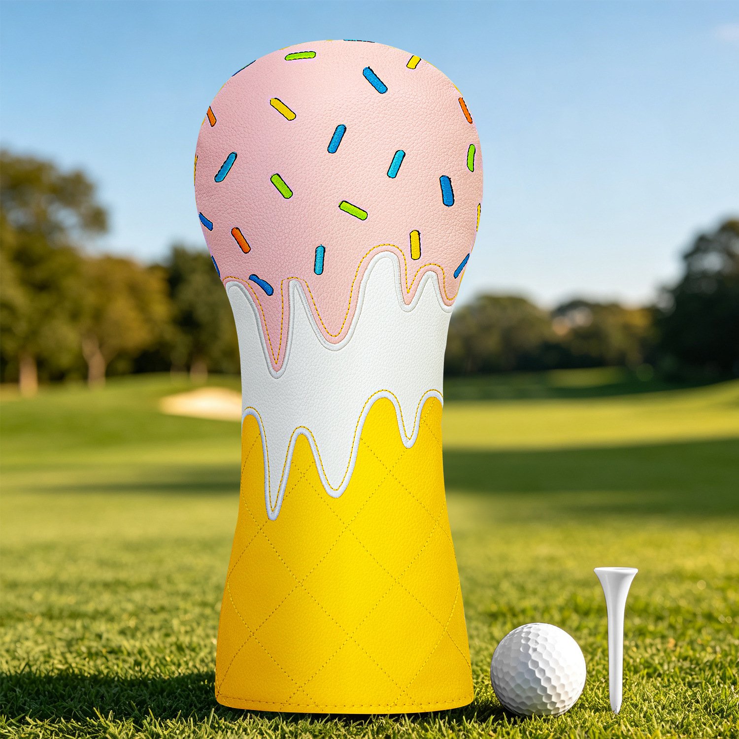 Golf Headcover Manufacturer Custom Leather Wood Cover 5 Personalized Patchwork Leather Headcover For Drivers
