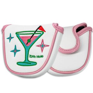 White Leather Mallet Putter Cover Golf Headcover Factory