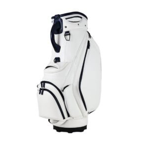 White Leather Staff Bag Custom Golf Bag Manufacturers
