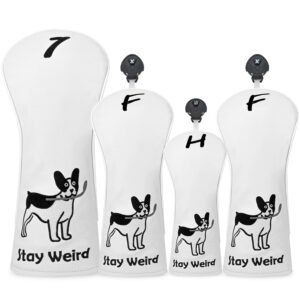 White Leather Wood Sets Golf Headcover Factory