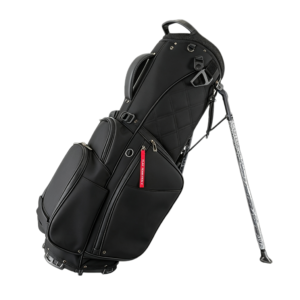 7 Way Top Matte Black Leather Stand Golf Bag Supplier