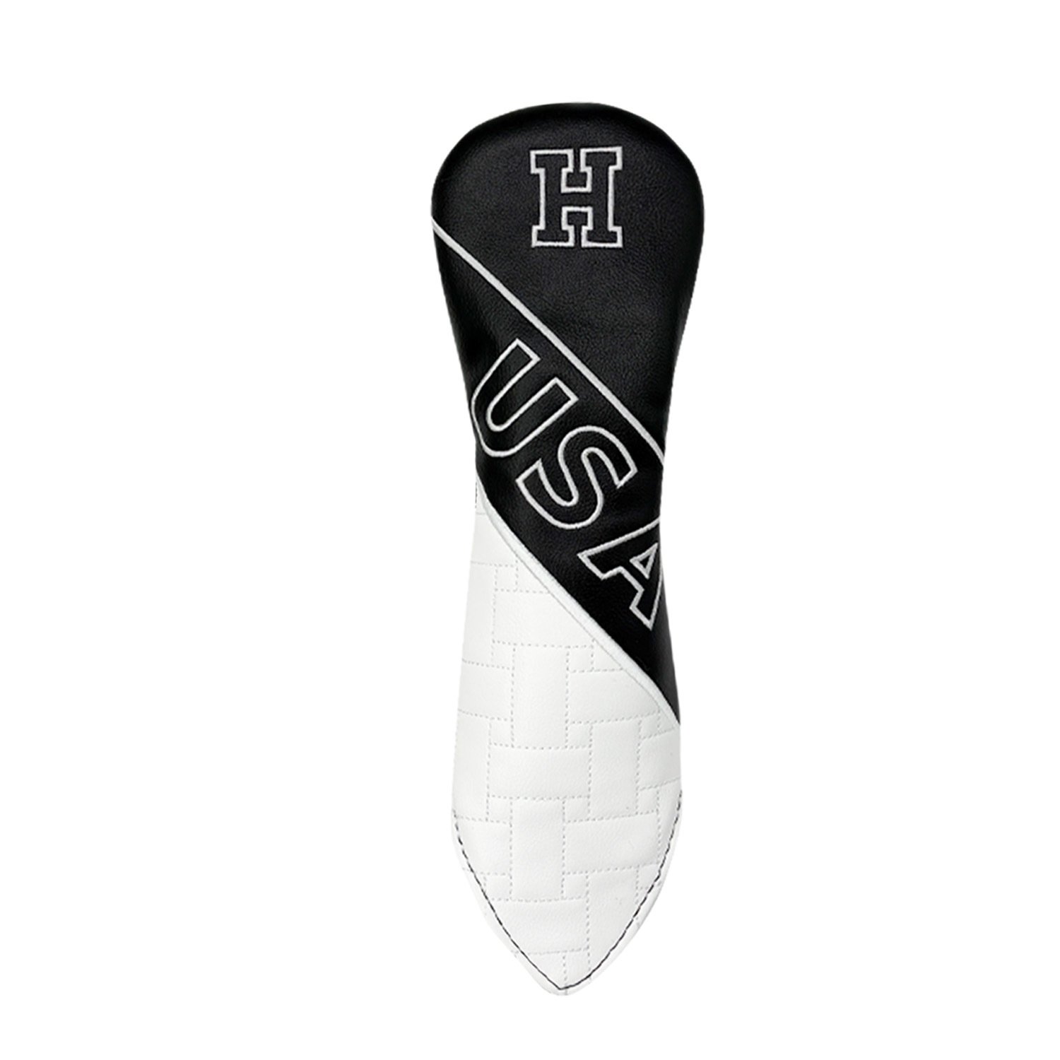 Black Leather Driver Wood Sets Golf Headcover Supplier 5 Durable Embroidered Wood Cover Set With Velvet Lining