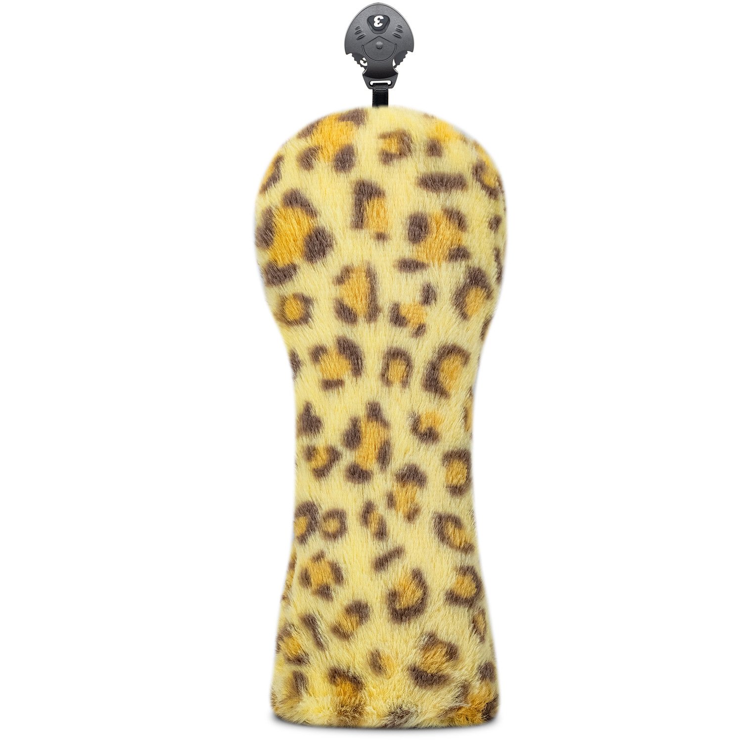 Golf HeadCover Manufacturer Carton Fuzz Driver Covers 4 Durable Furry Golf Driver Cover With Bold Yellow Print