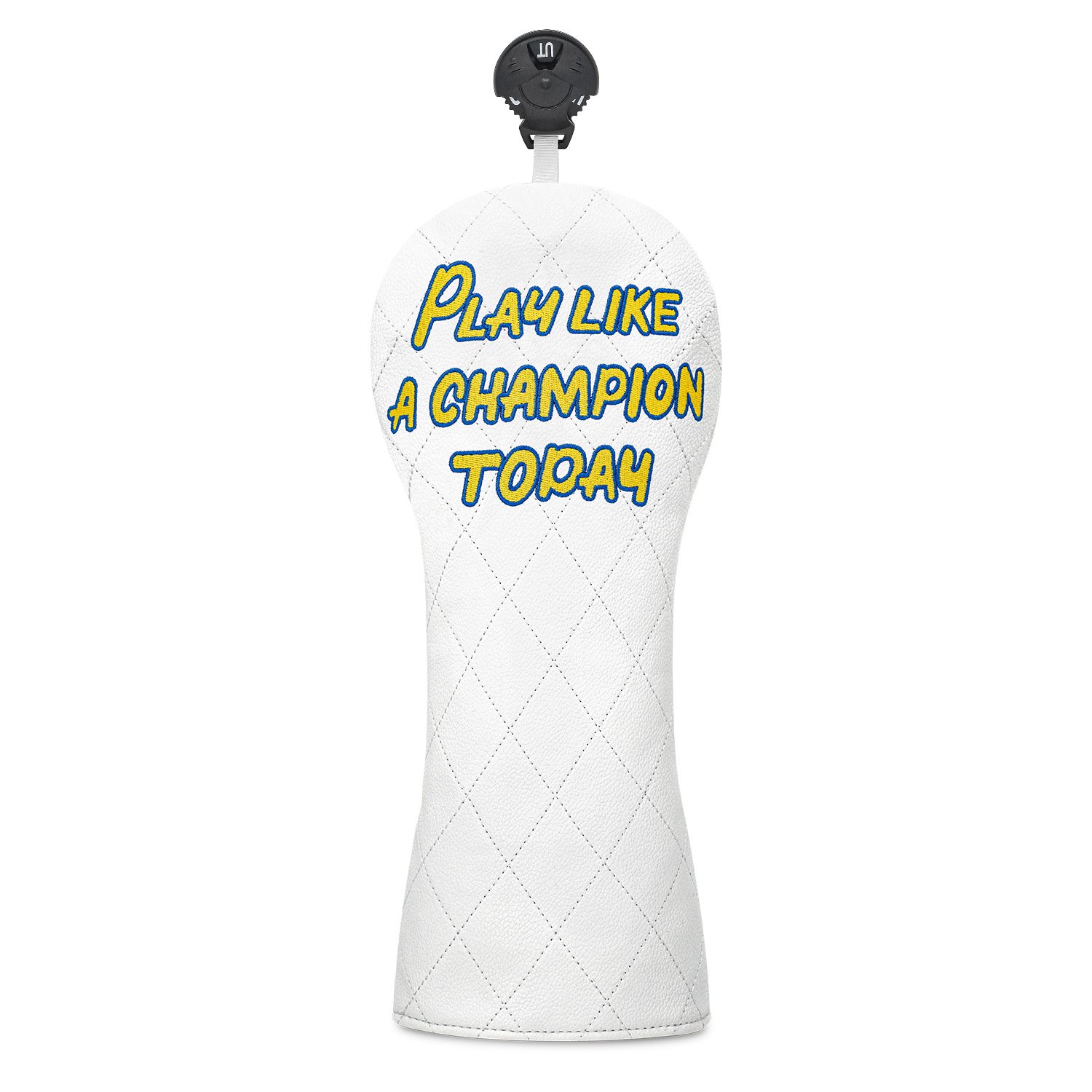 Golf Head Cover Supplier White Leather Driver Cover 3 Durable Golf Driver Cover With Custom Logo Embroidery