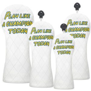 Golf Head Cover Supplier White Leather Driver Cover