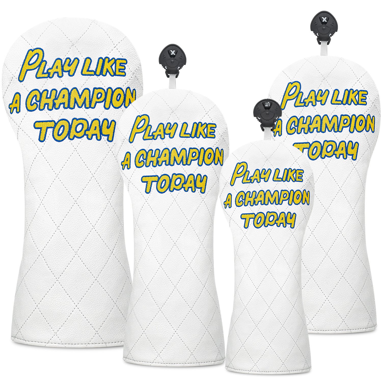 Golf Head Cover Supplier White Leather Driver Cover 1 Golf Head Cover Supplier White Leather Driver Cover