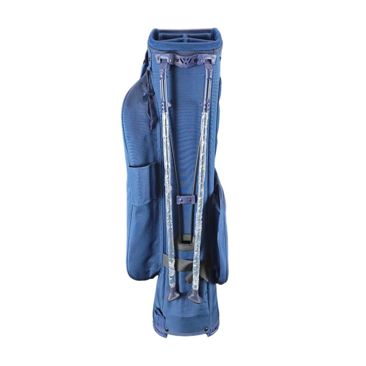 Custom Golf Bag Makers- 5 Way Top Navy Blue Stand Bag 3 Lightweight Navy Blue Golf Stand Bag With 4 Pockets And Stand System