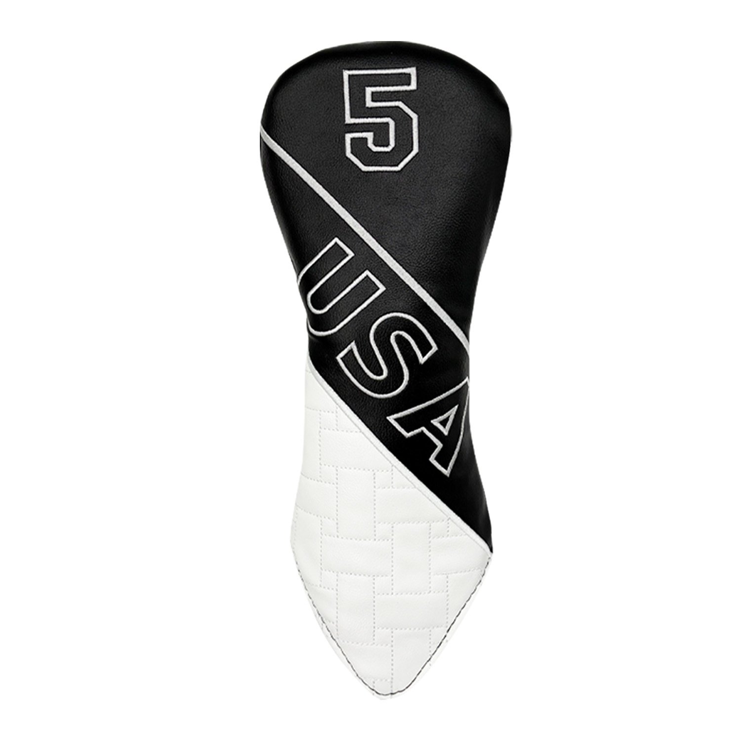 Black Leather Driver Wood Sets Golf Headcover Supplier 4 Personalized Leather Fairway Wood Headcovers