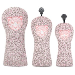 Pink Furry Embroidered Driver Cover Golf Headcover Factory