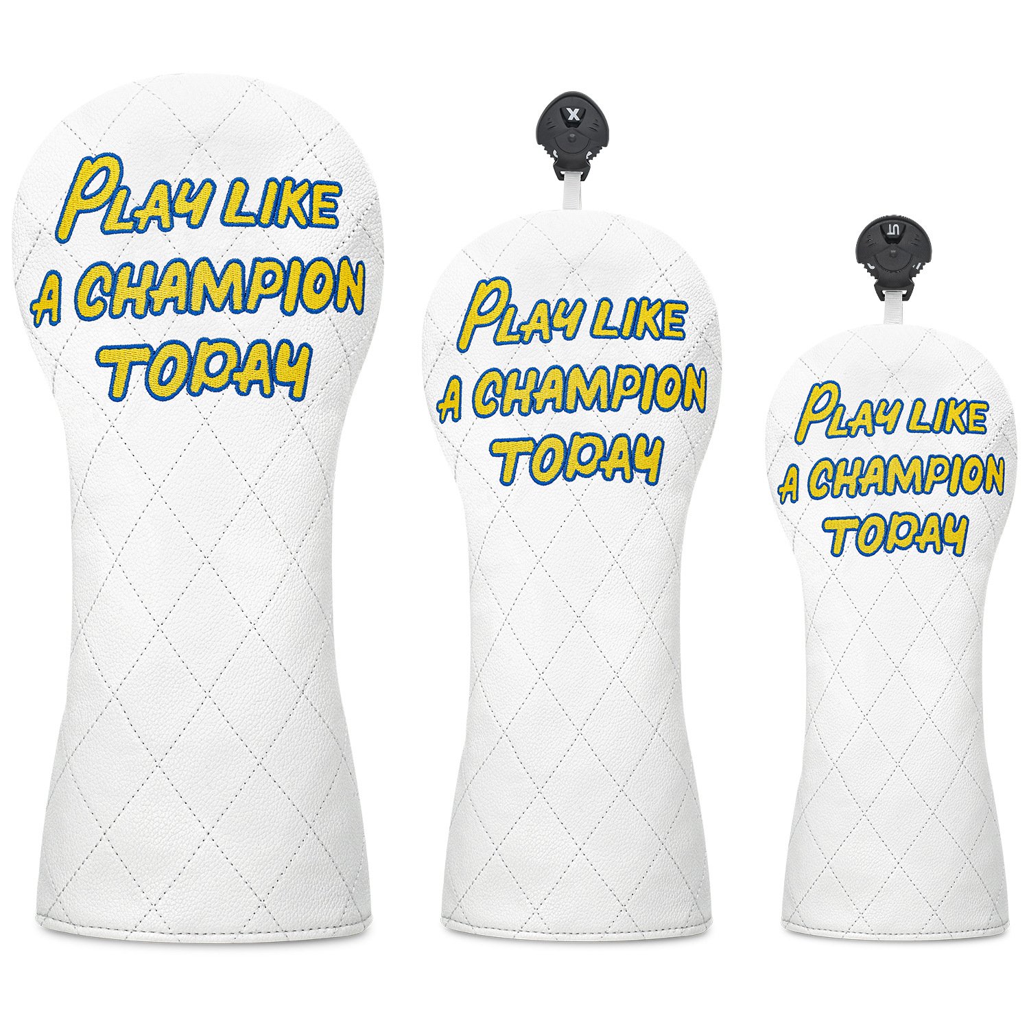Golf Head Cover Supplier White Leather Driver Cover 5 White Waterproof Leather Driver Cover For Golf